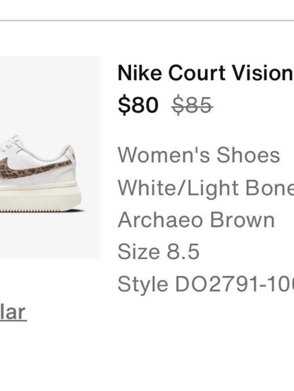 Nike Court Vision Alta Women's Sneakers White & Brown US 8.5